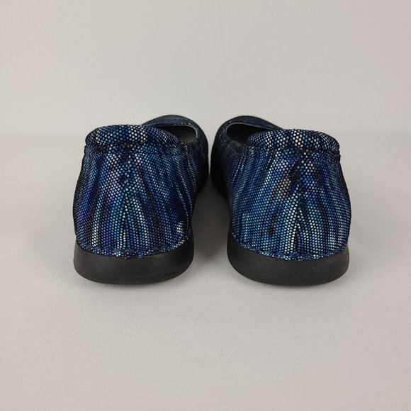 Alegria Blue Leather Flat Shoes Size 8 - Picture 4 of 6